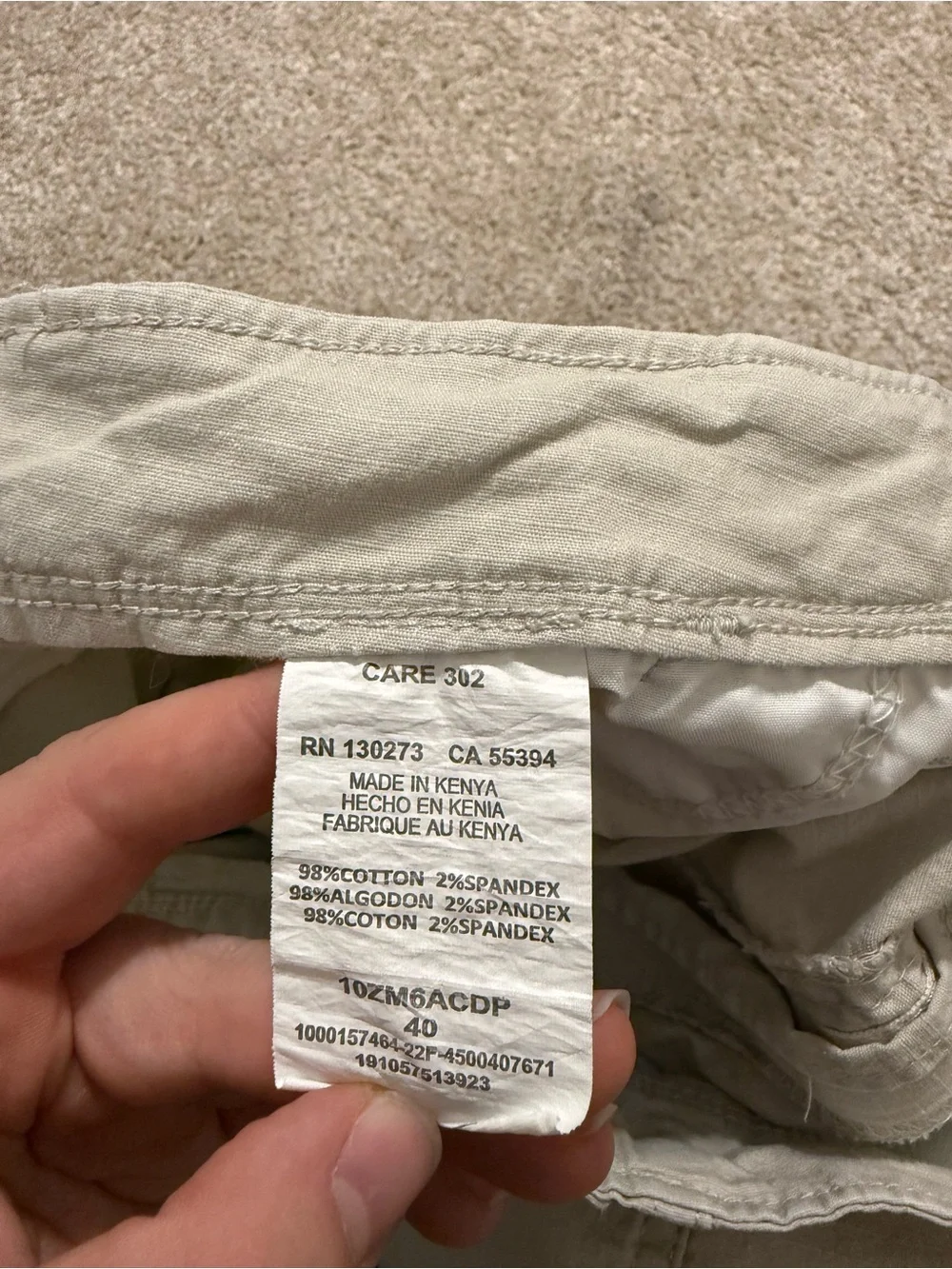 Wrangler Men's Tan Khaki Cargo Shorts Size 40